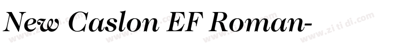 New Caslon EF Roman字体转换